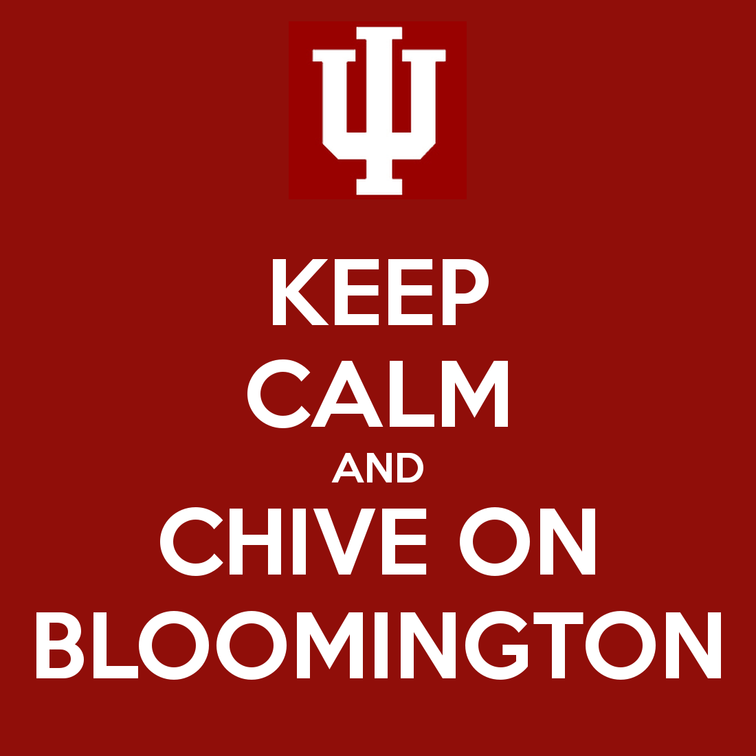 KEEP CALM AND CHIVE ON BLOOMINGTON   KEEP CALM AND CARRY ON Image