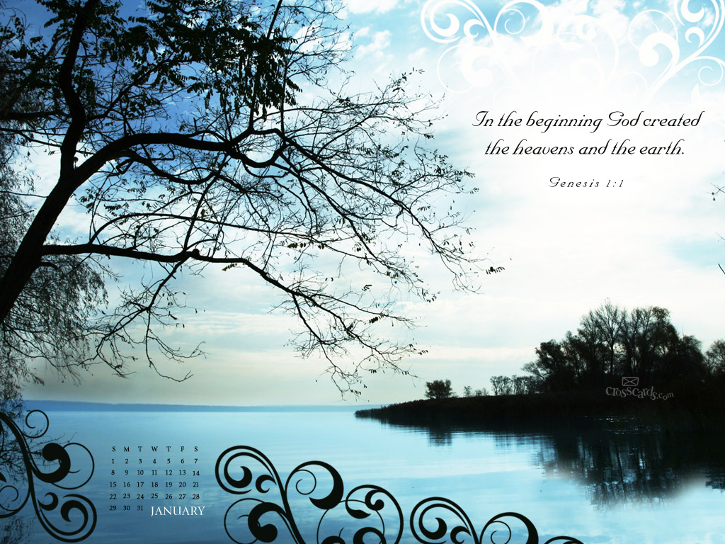 January Christian Calendar Wallpaper