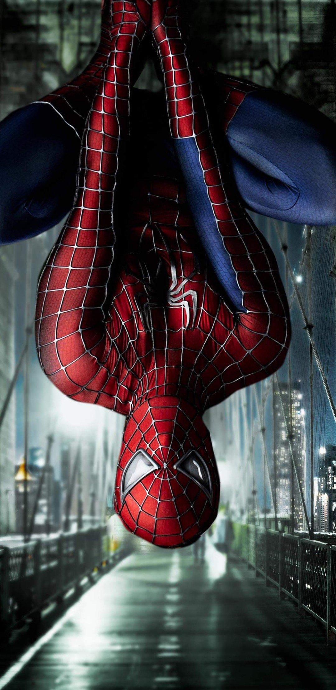 Spiderman Hanging Upside Down Wallpaper Mobcup