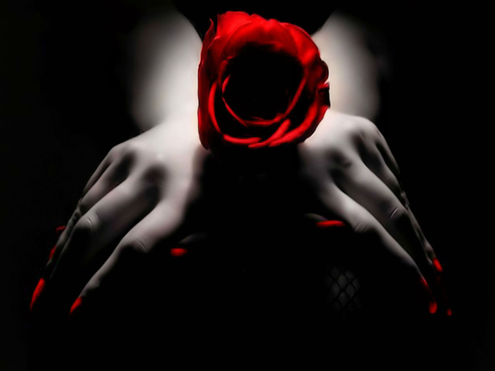 A Girl in a Black Dress with a Red Rose Gothic Style Female Hand with  Black Nails Symbol of Love and Death Stock Photo  Image of loss elegant  191761398