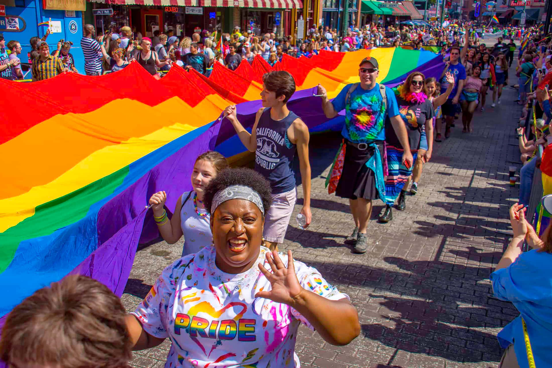Long Colorful Pride Flag Picture Wallpaper