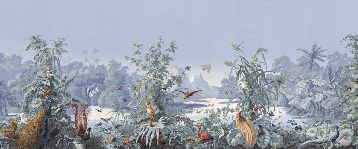 Digital Chinoiserie Wallpaper 1200x500