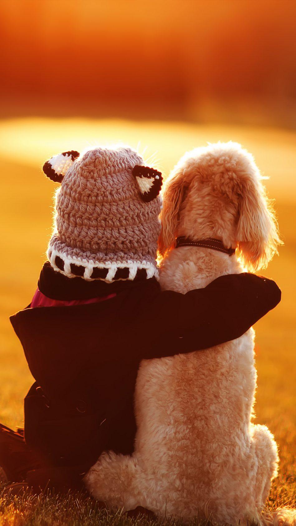 Free download Cute Child Dog Best Friends Sunset 4K Ultra HD ...