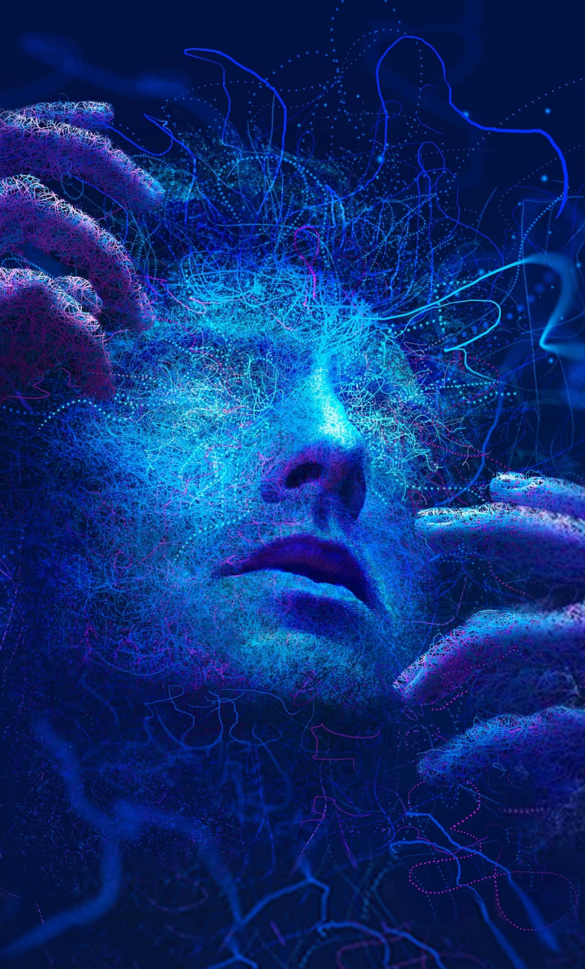 Man Face Digital Art Wallpaper
