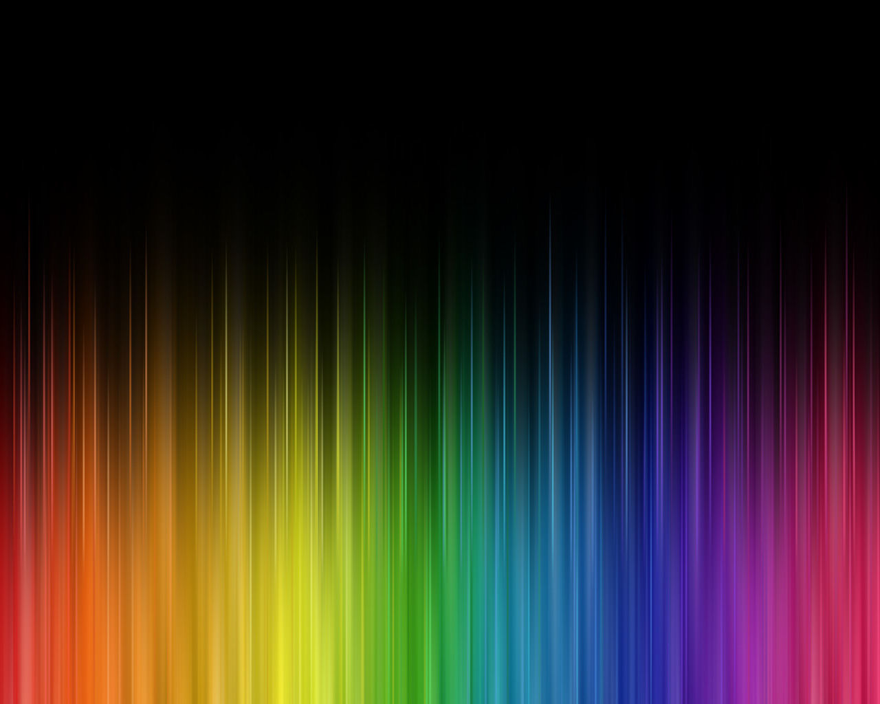 rainbow colors.