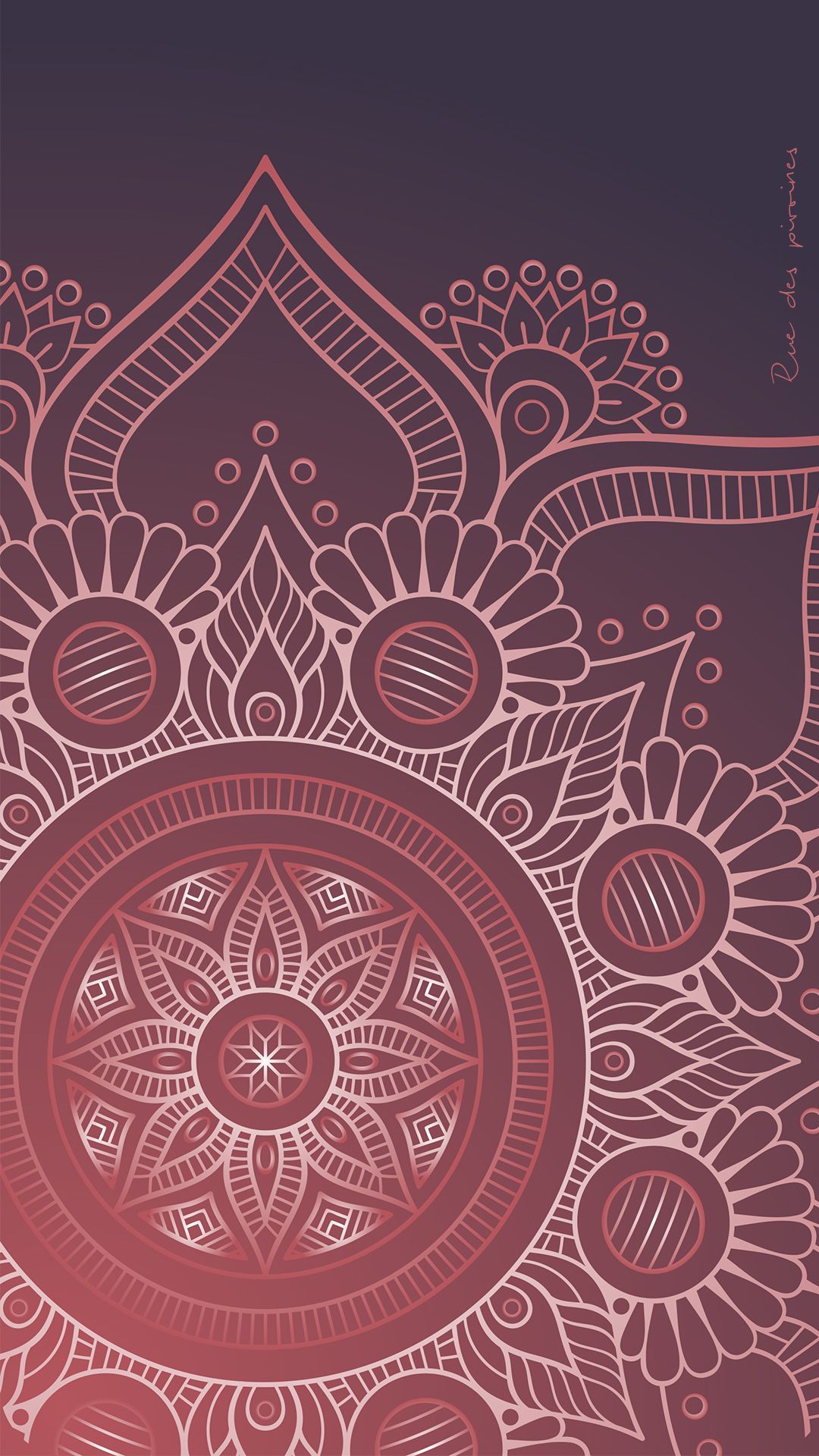 Mandala iPhone Wallpaper Top Background