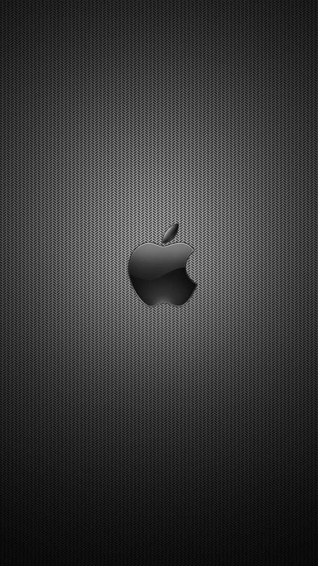 Dark Apple Logo Wallpaper For iPhone X Black