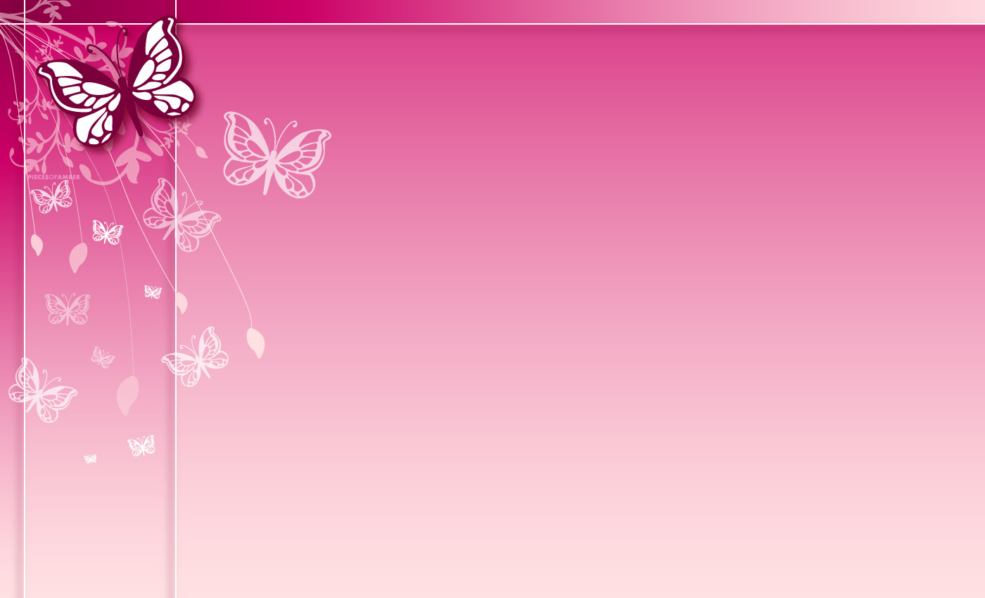 Pink Butterfly And Heart Wallpaper