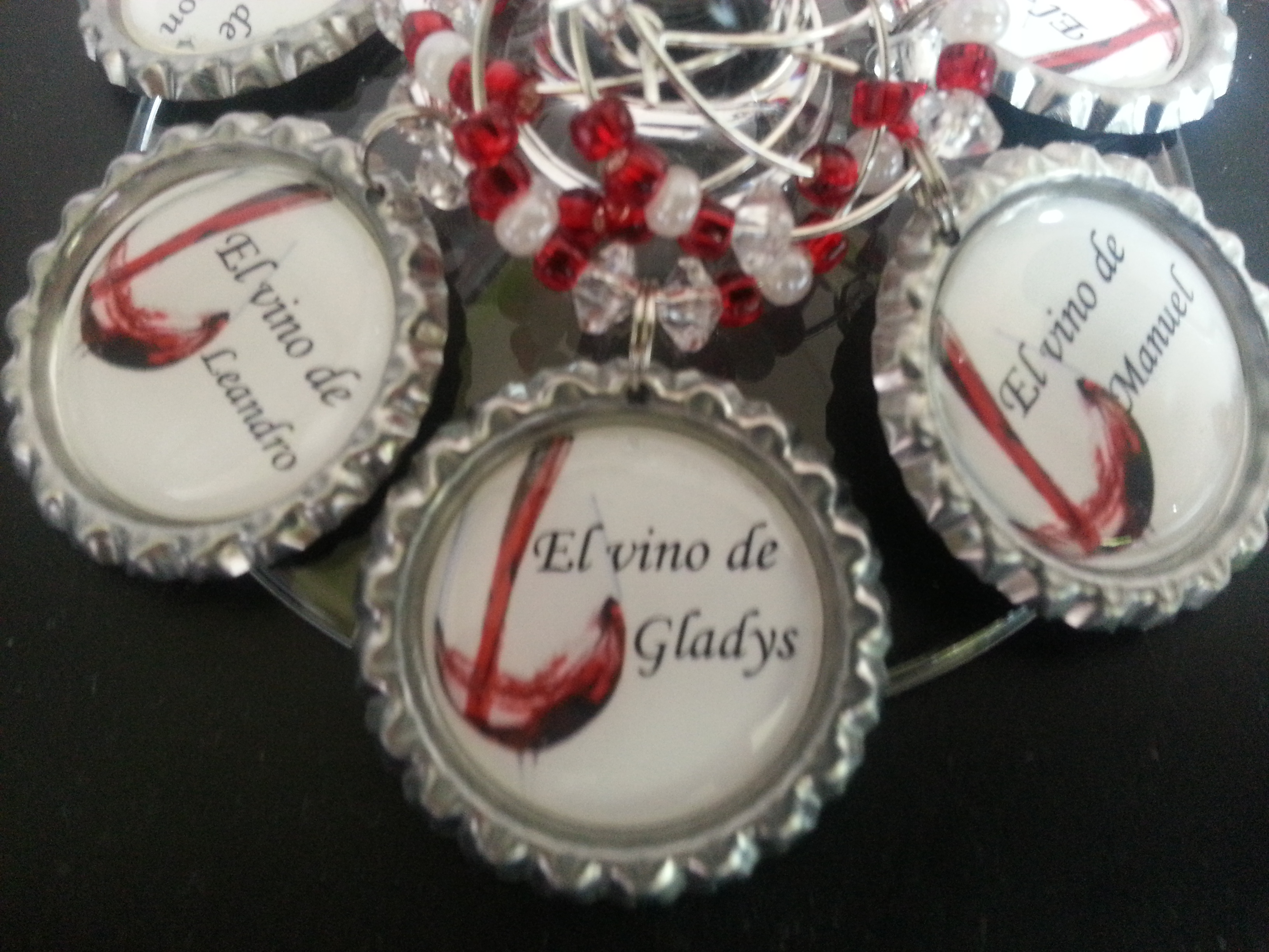 personalized wine charms Wine Theme parties