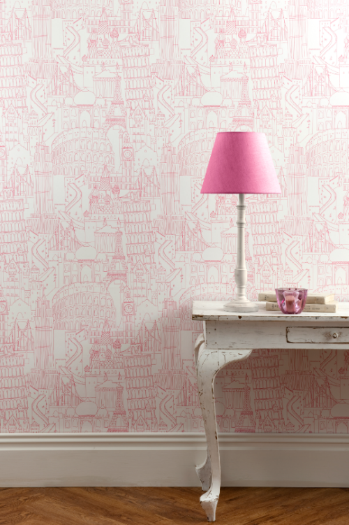 Pink Paris Wallpaper For