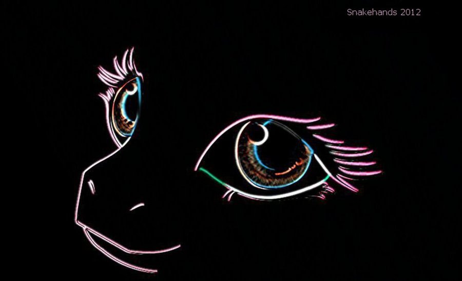 Mlp Neon Pony Eyes Wallpaper By Snakehands