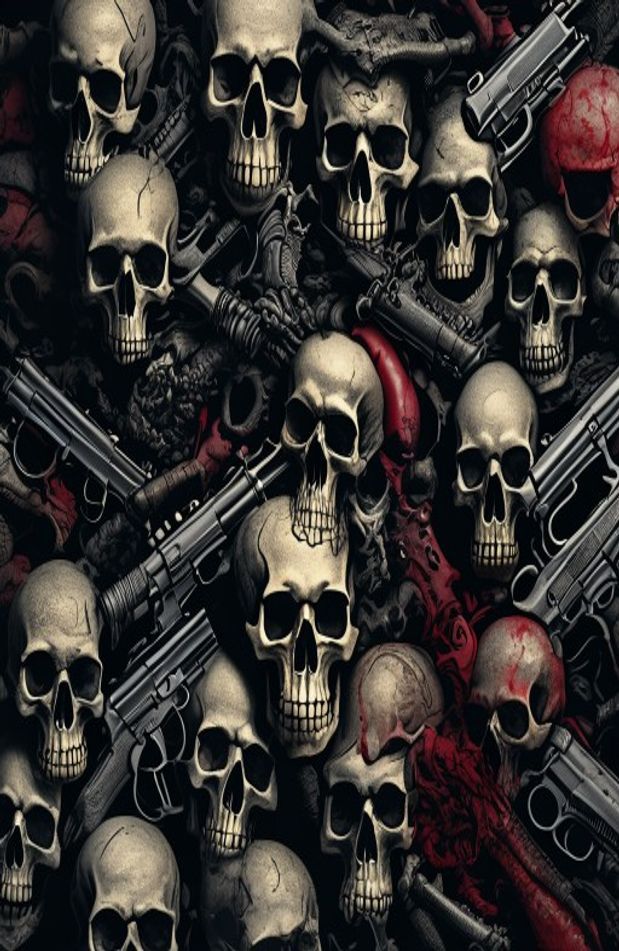 Skulls And Guns Wallpaper