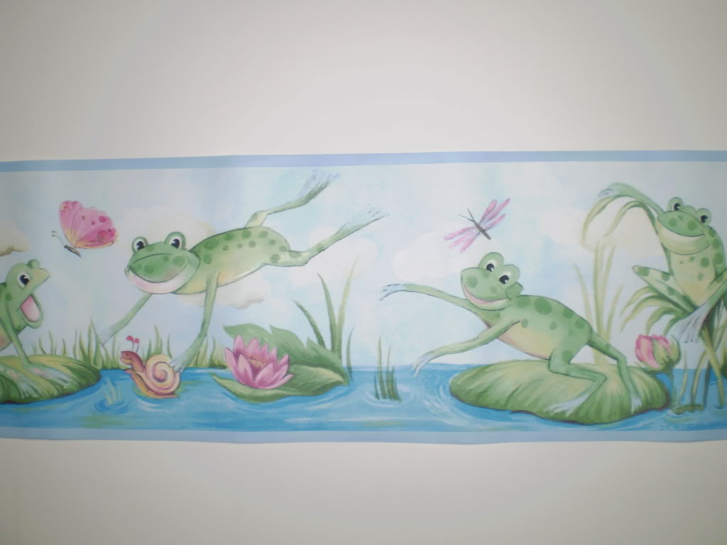 Hopping Frogs With Light Blue Border By Norwall Pat Lw79181n