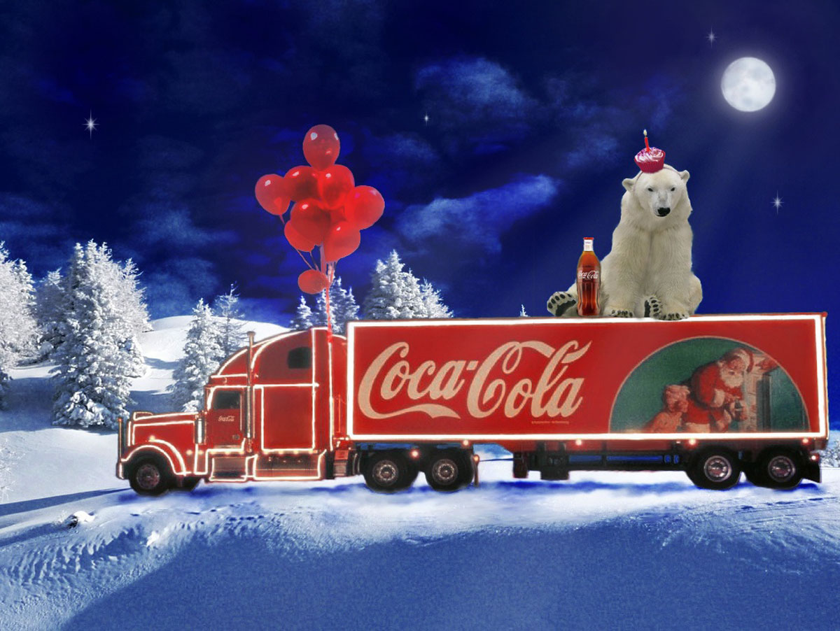 Coca Cola Christmas Truck HD Wallpaper For