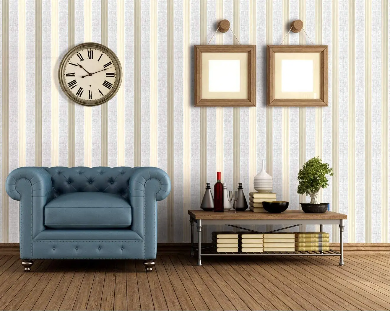 Gold Stripe Geometric Wallpaper Canada