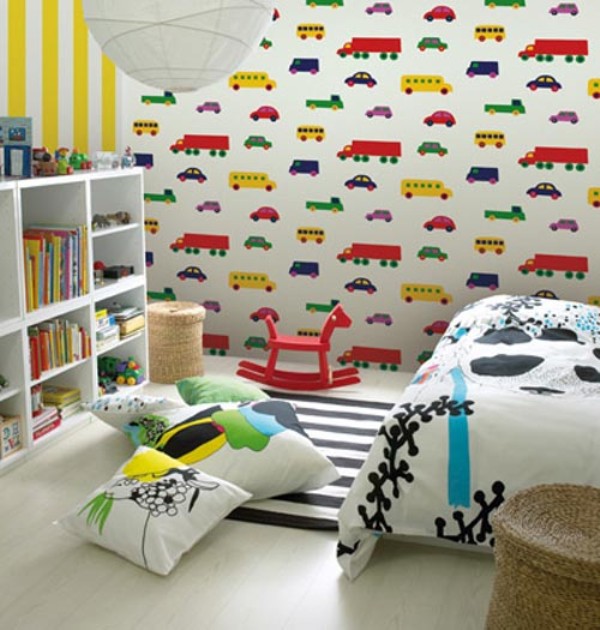 Contoh Desain Wallpaper Dinding Kamar Tidur Anak Kids