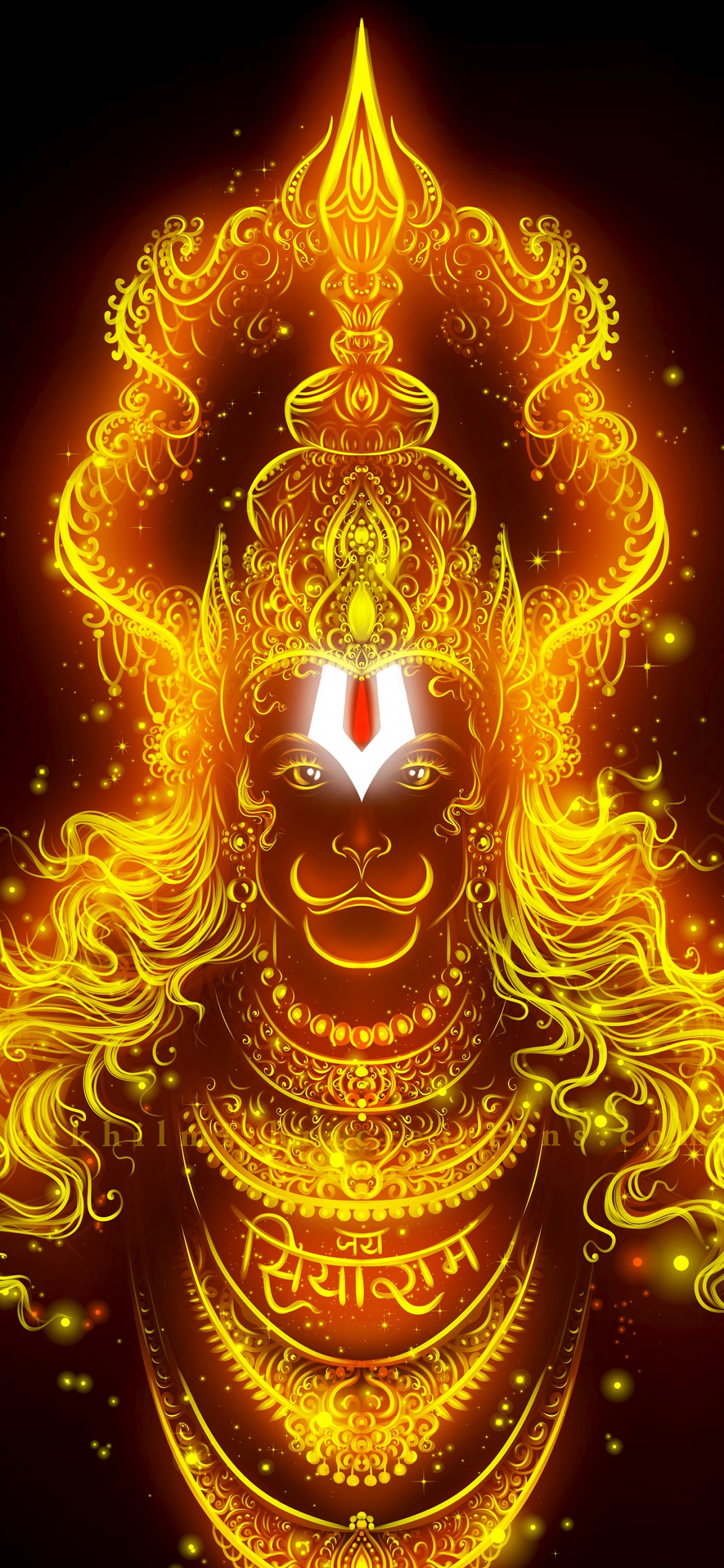 Lord Hanuman Wallpaper 4k Glowing Bajrangbali Hindu God