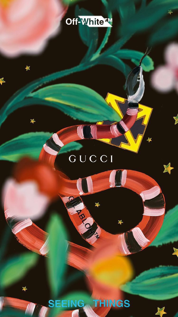 Custom Gucci X Off White iPhone Wallpaper In