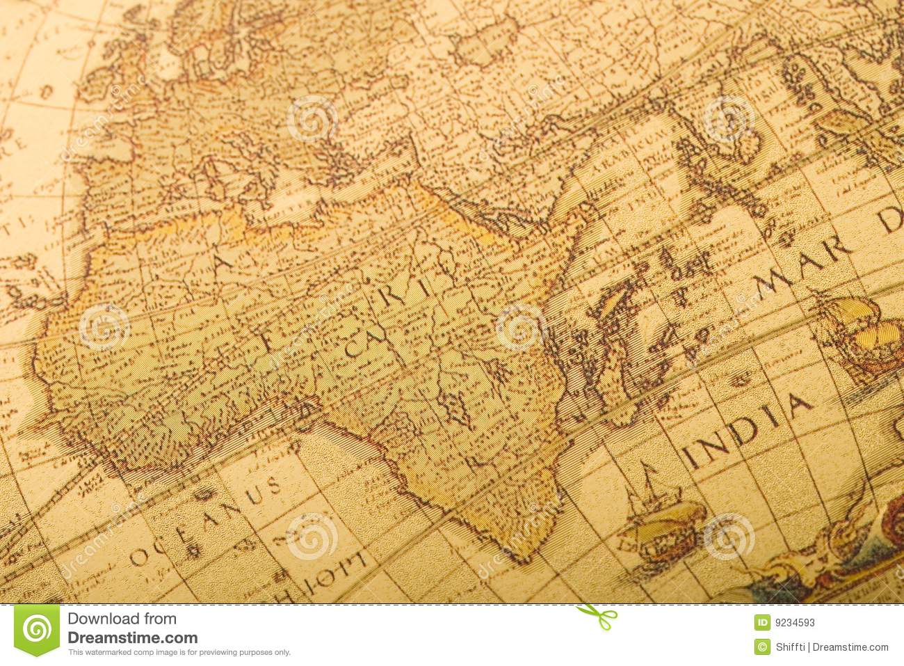 Antique Map Background Old