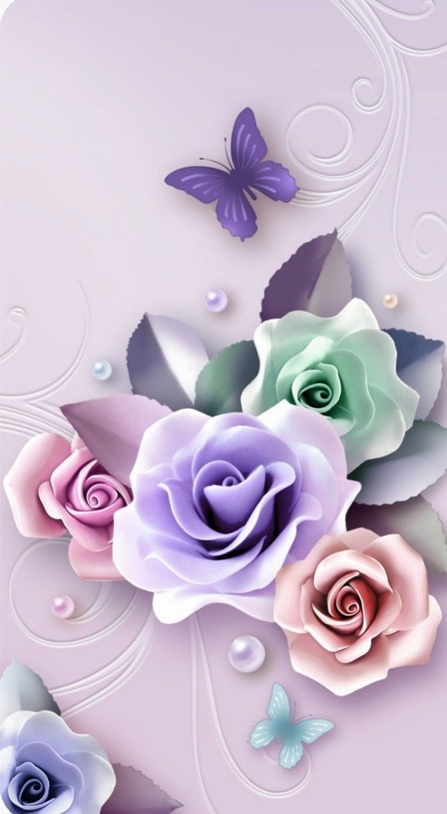 Gralyne Watkins on Wallpaper   Floral   Roses Pretty