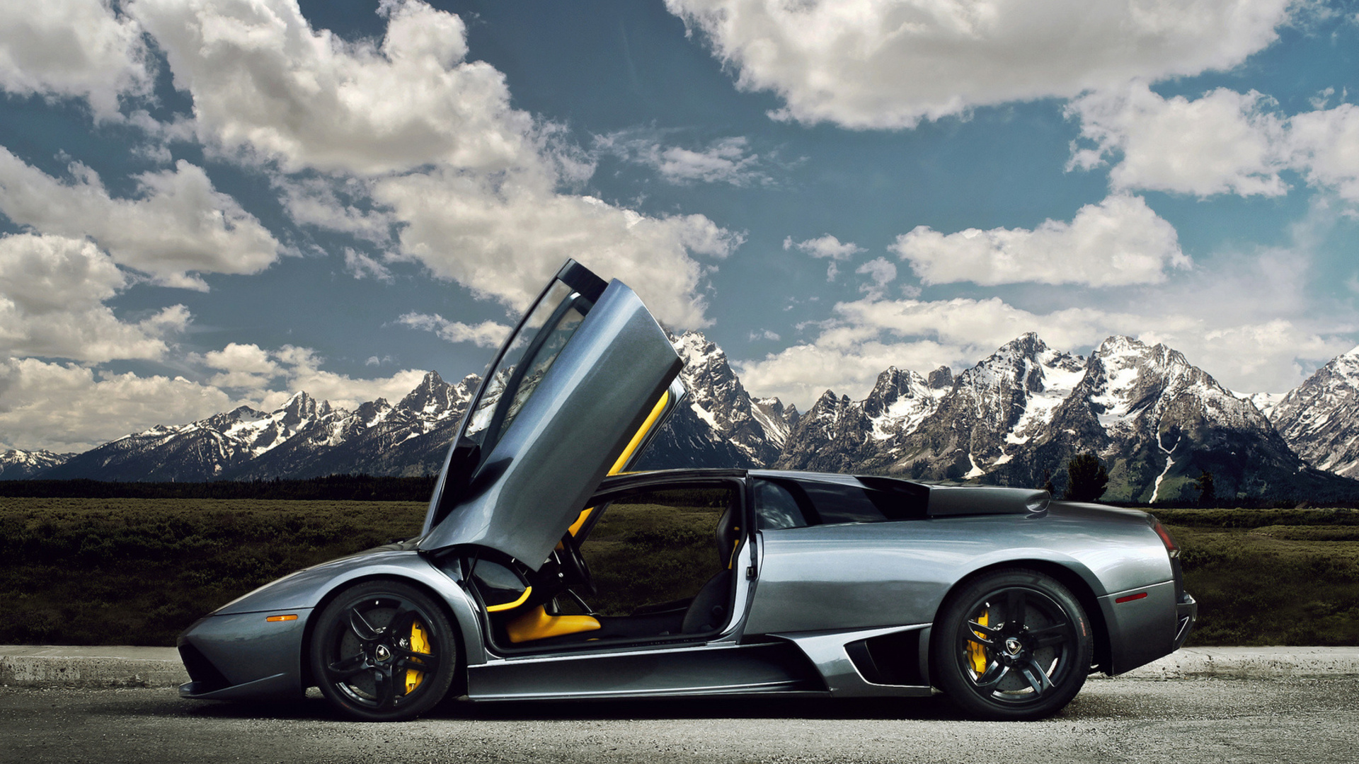 Lamborghini Vehicles Cars Supercar Exotic Sky Clouds Roads Wallpaper
