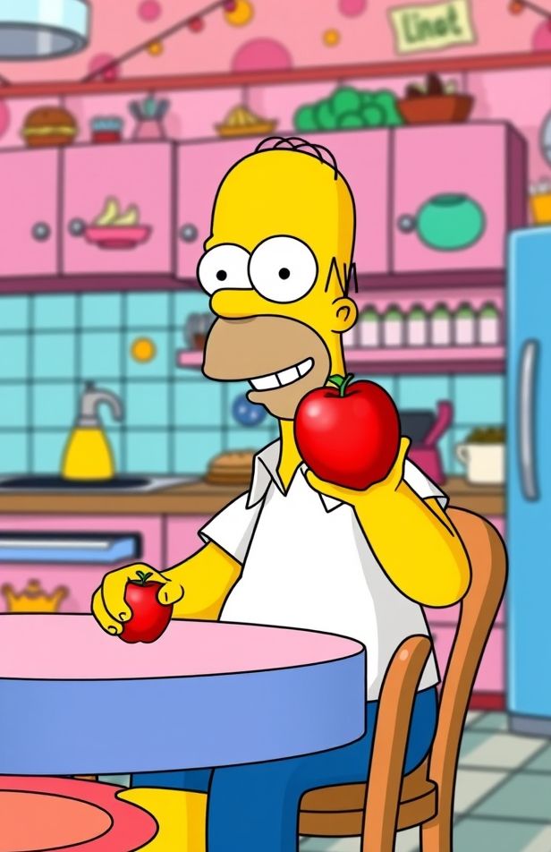 Homer Simpson Apple Wallpaper