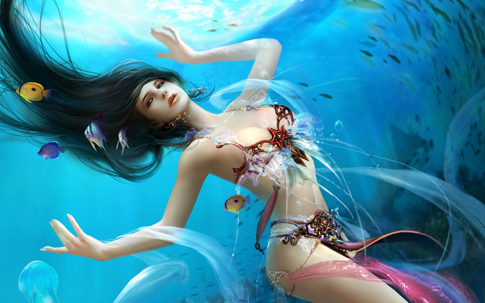 Fantasy Mermaid Exclusive HD Wallpaper