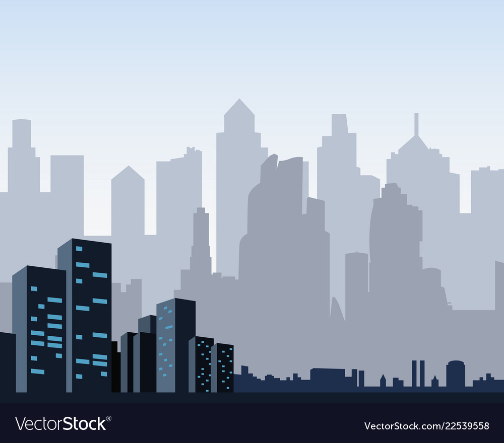 Background For Banner Big Town Or Design Template Vector Image