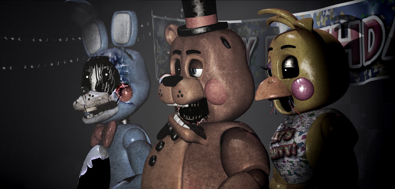 Fnaf Toys Withered In Stage By Christian2099