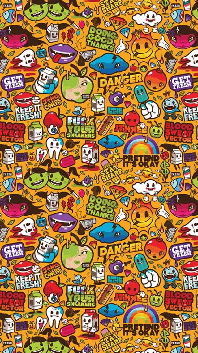 Cute cartoon collection iPhone 5s Wallpaper Download iPhone