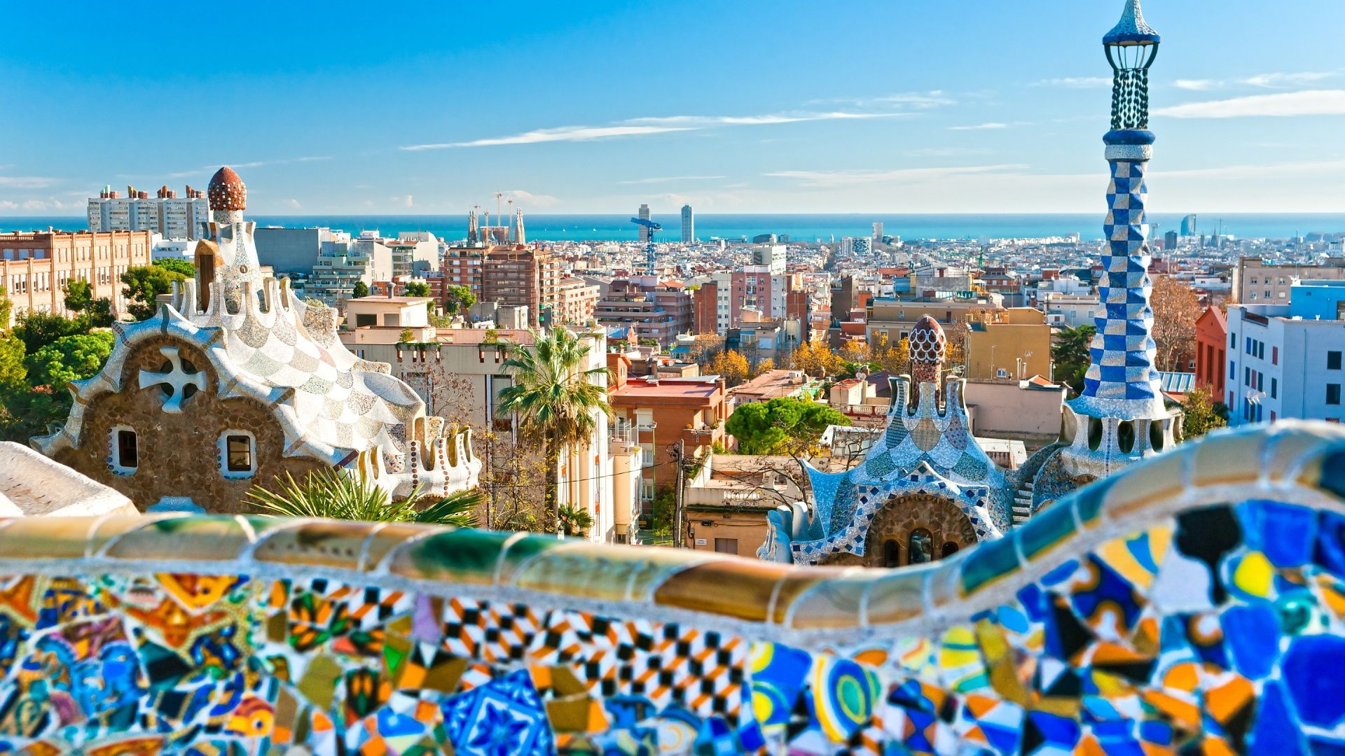 Awesome Barcelona Park Guell Wallpaper HD Pozadine In