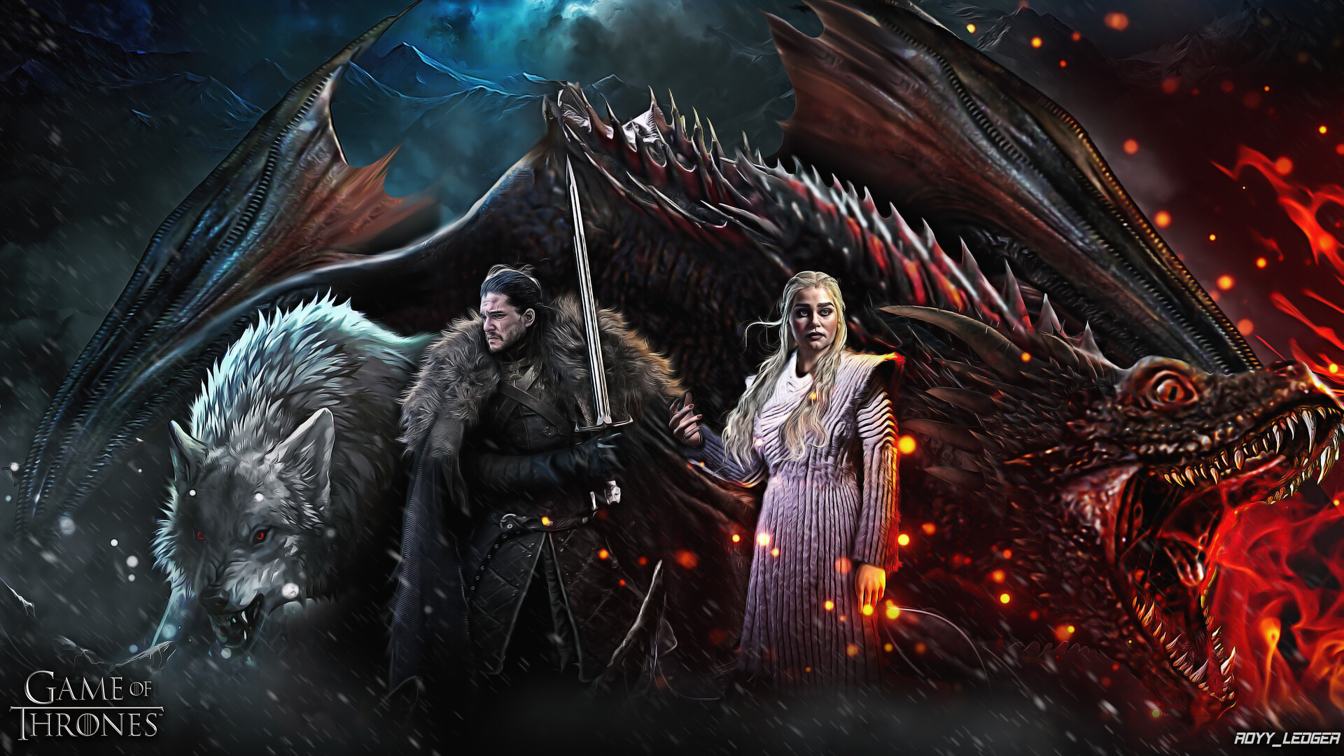 Jon Snow And Daenerys Targaryen Cool Got Wallpaper By Royy Ledger