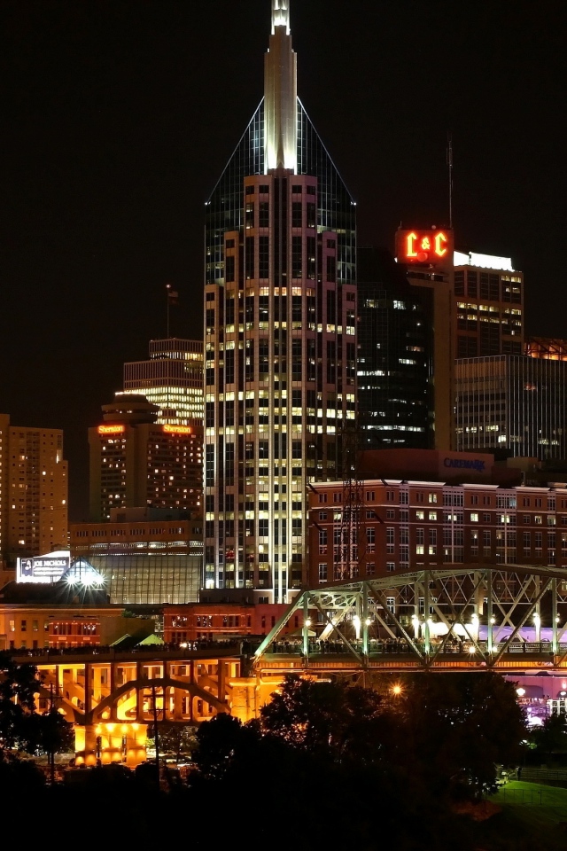 Wallpaper Cities Usa Nashville Tennessee Night