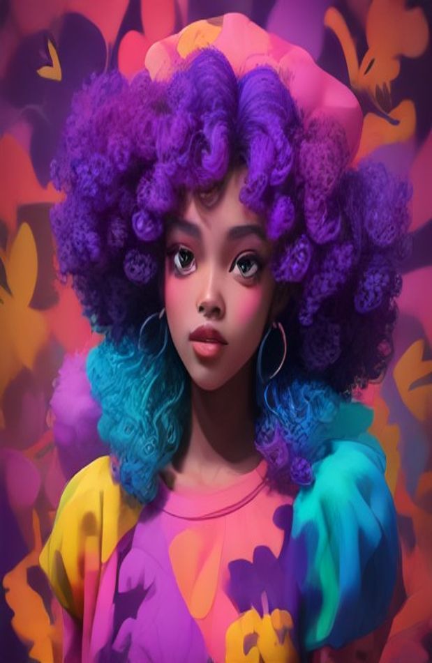 Pretty Black Girl Cartoon Wallpaper