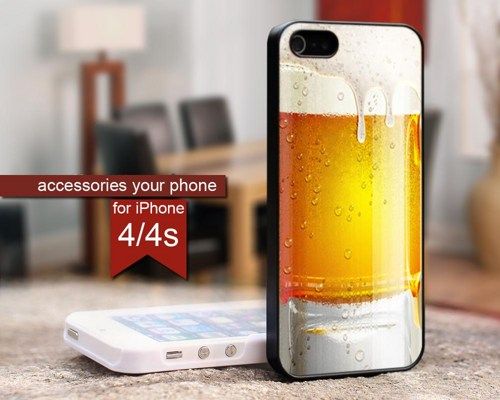 Beer Glass Nice Wallpaper For iPhone 4s Case