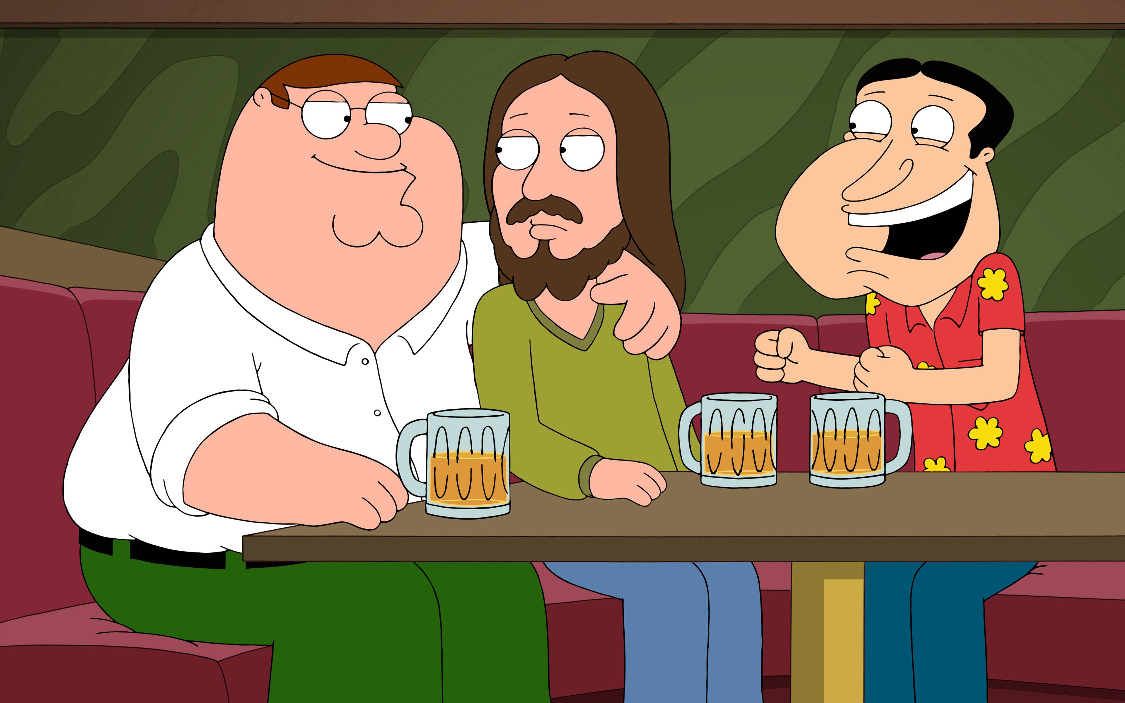 Family Guy Peter Griffin Glenn Quagmire Beer Jesus