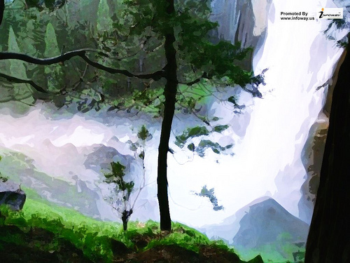 Grand Waterfall Desktop Natural Widescreen HD Wallpaper