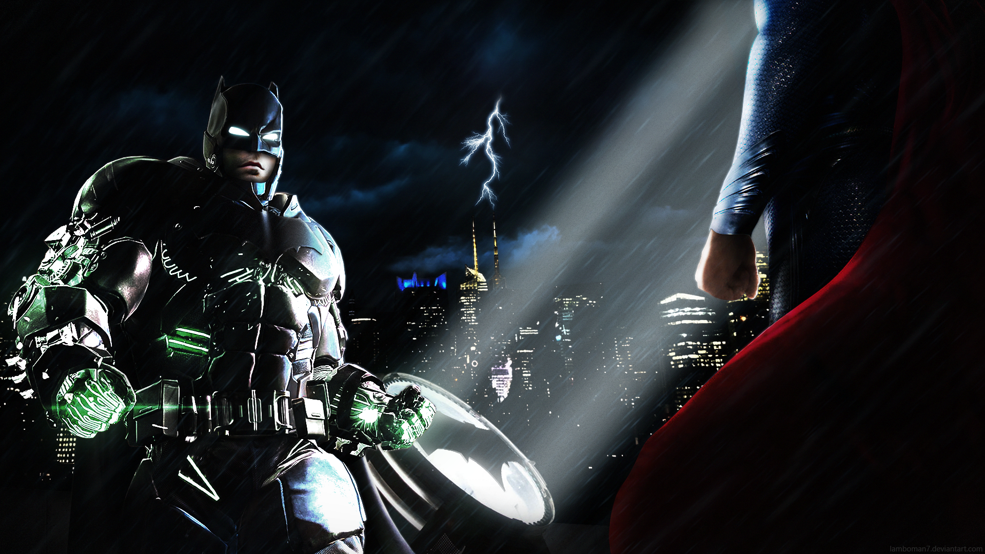 Batman v Superman Showdown   PosterWallpaper by LamboMan7 on