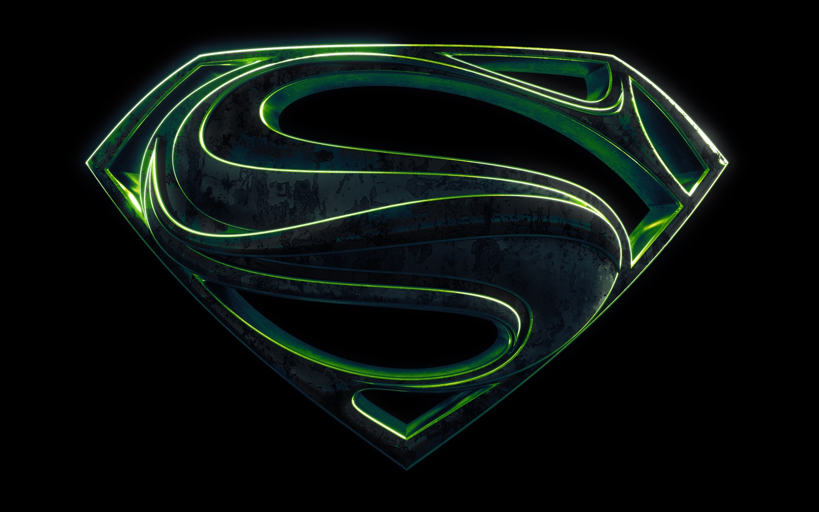 Man Of Steel Shield Green Color By Blendedhead