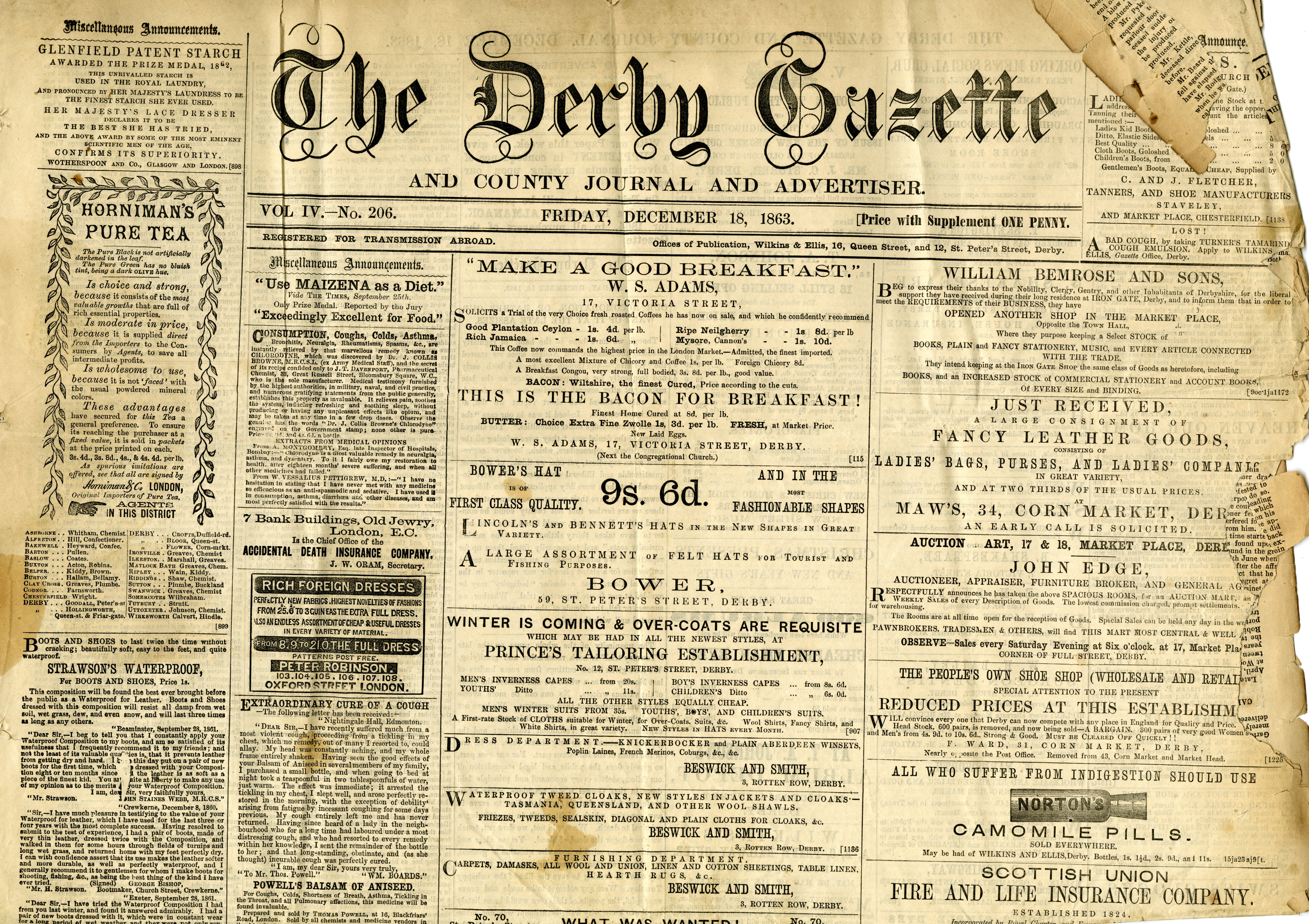 Old Newspaper Gives Insight Into Victorian Life In Derby