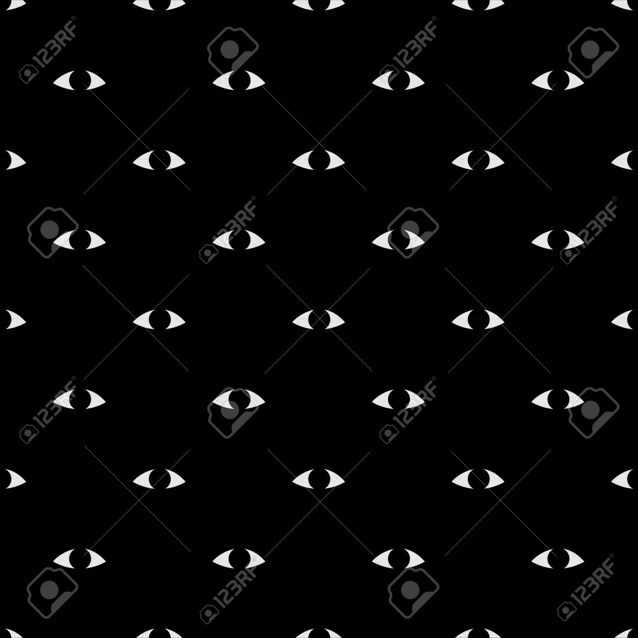 Seamless Open Eye Pattern On Subtle Background Repeating