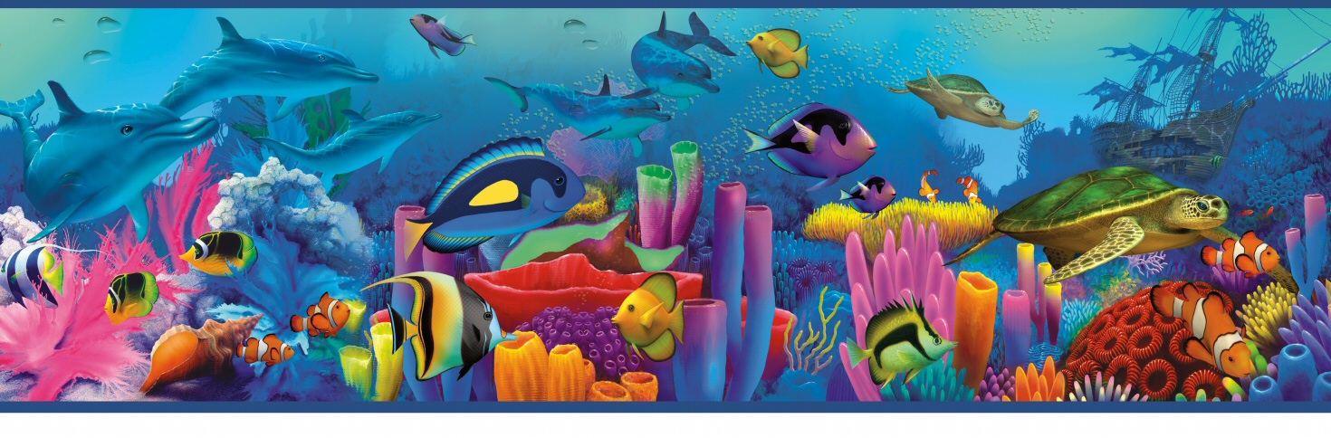Neptune S Garden Tropical Fish Wallpaper Border