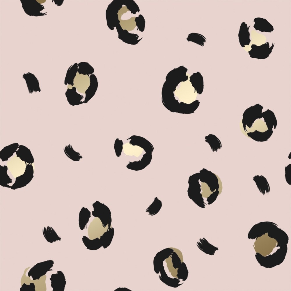 Leopard Animal Print Wallpaper In Blush Pink I Love
