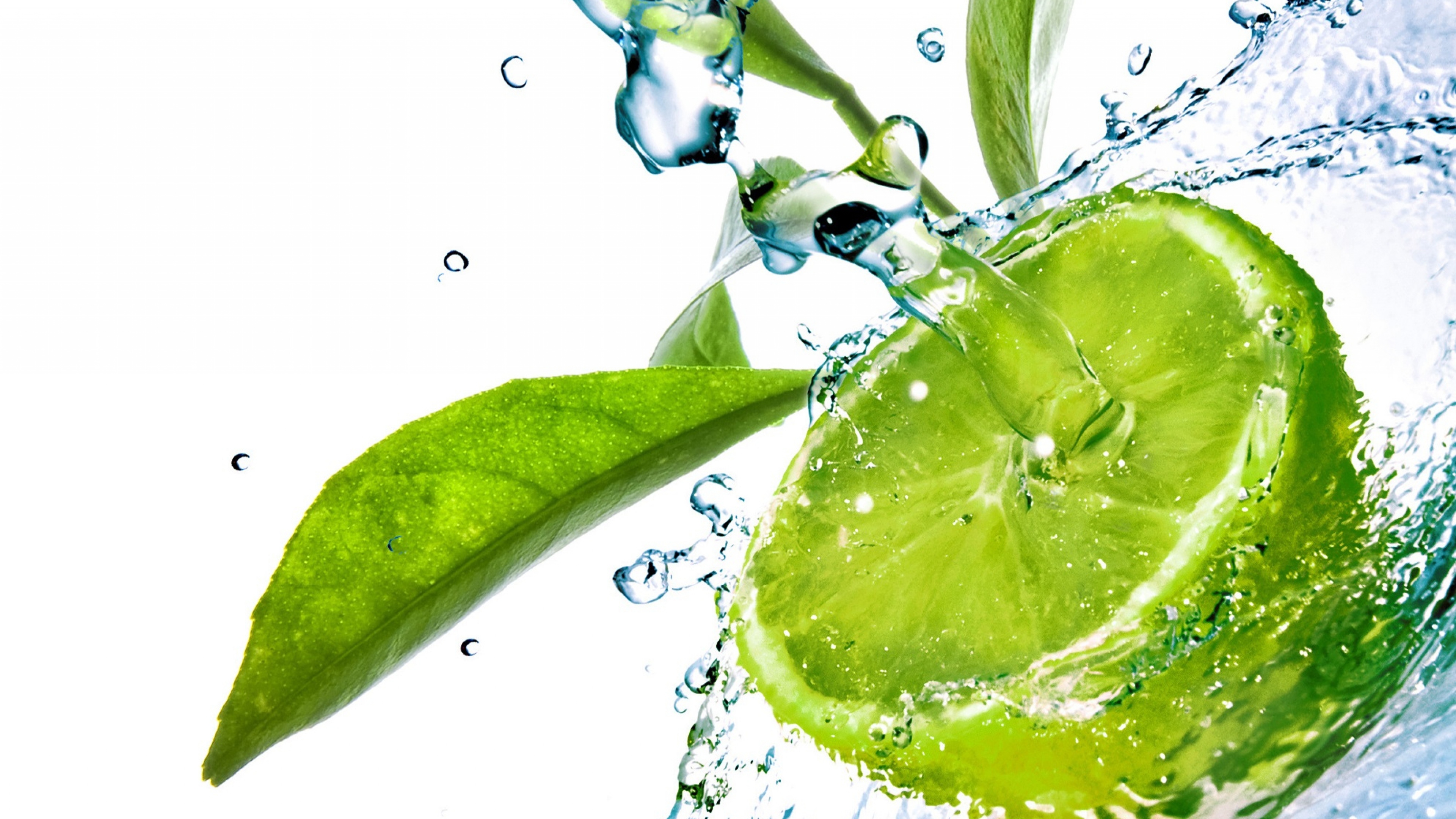 Wallpaper Lime Water Fruit