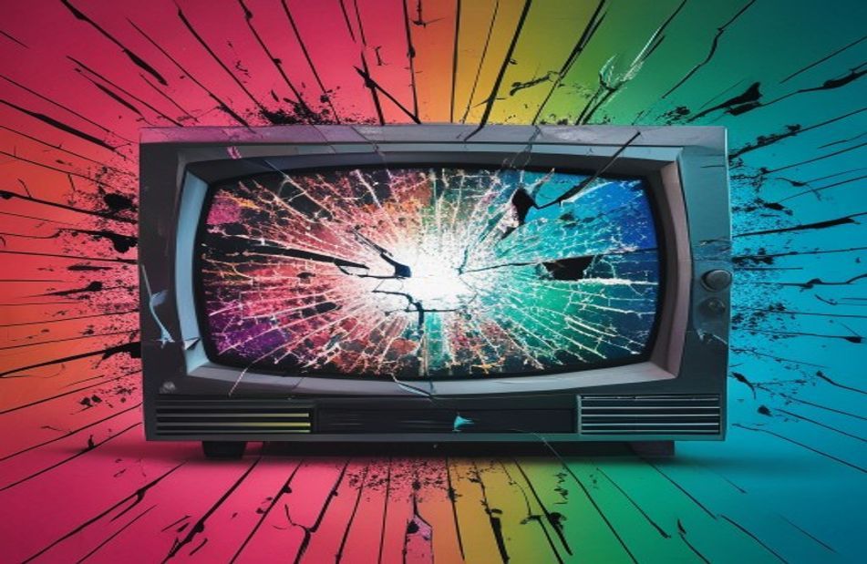 Cracked Tv Screen Prank Wallpaper