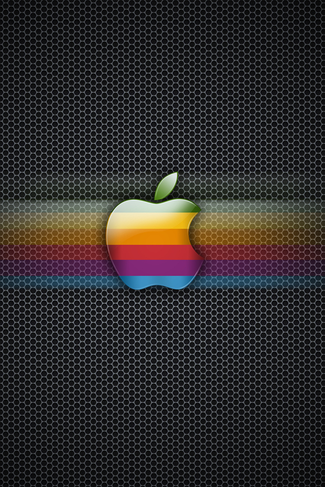 Apple Original Glossy Logo iPhone Wallpaper