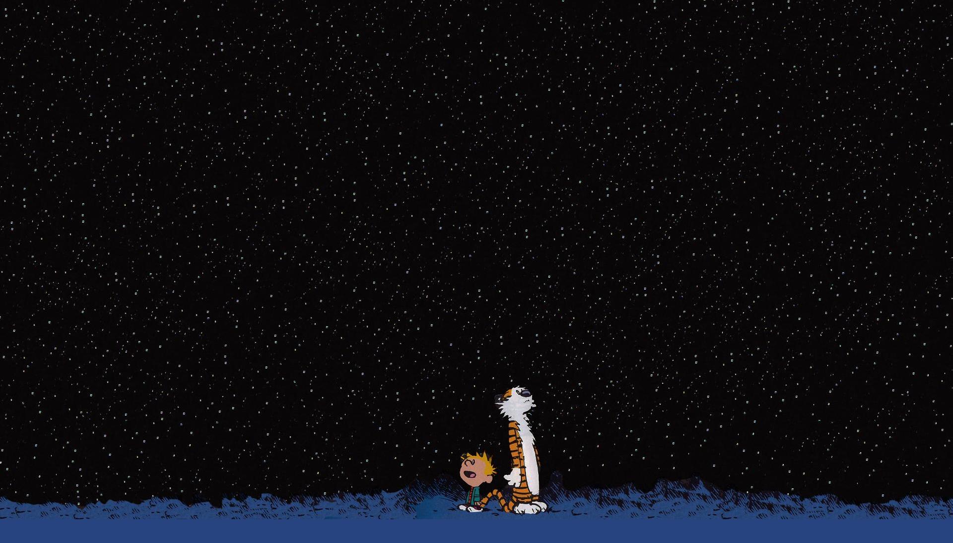 Calvin And Hobbes Wallpaper With Extra On The Bottom So They Sit Above