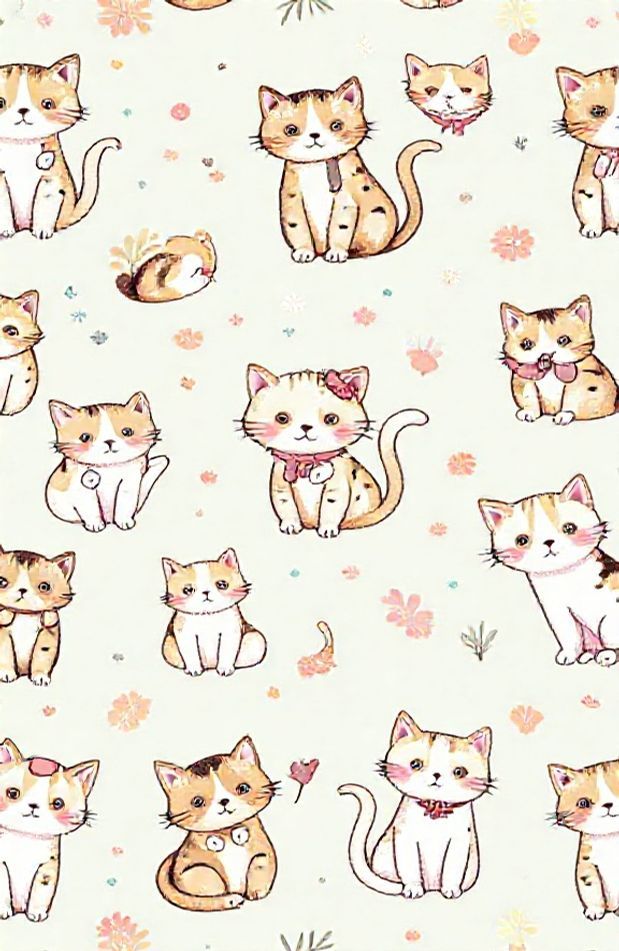 Cute Cat Drawings Wallpaper