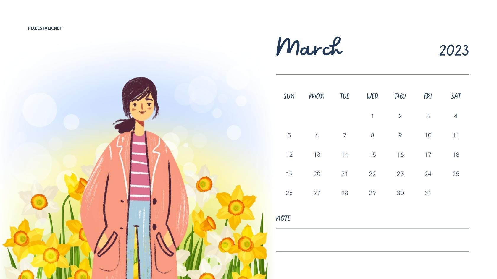 March 2023 Calendar Wallpapers HD Free Download