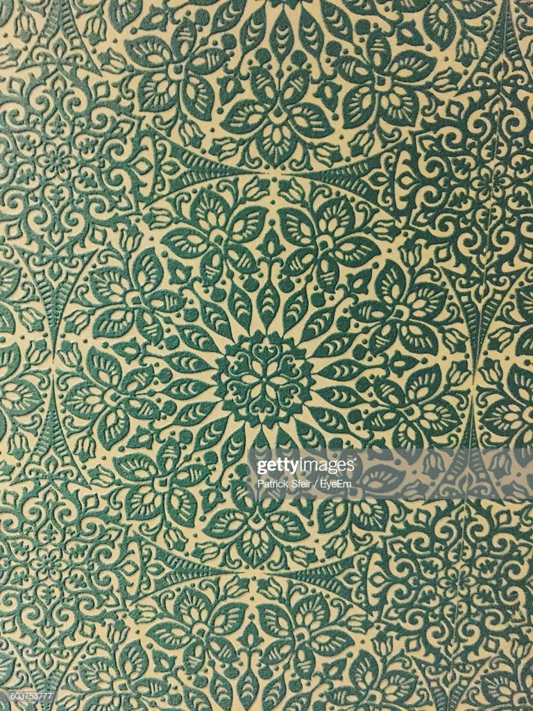 Full Frame Shot Of Floral Patterned Wallpaper High Res Stock Photo